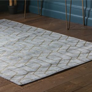 Winchmoon Cotton Fabric Rug In Grey